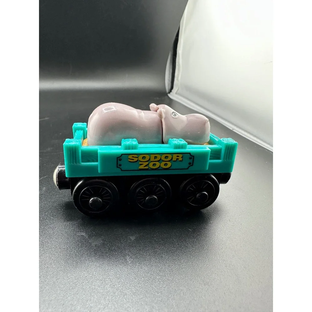 Thomas & Friends Wooden Railway‎ Hippo Car Sodor Zoo Learning Curve 2003 Teal
